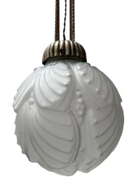 Art Deco Muller Frères Luneville Style Pendant Light, 1930s